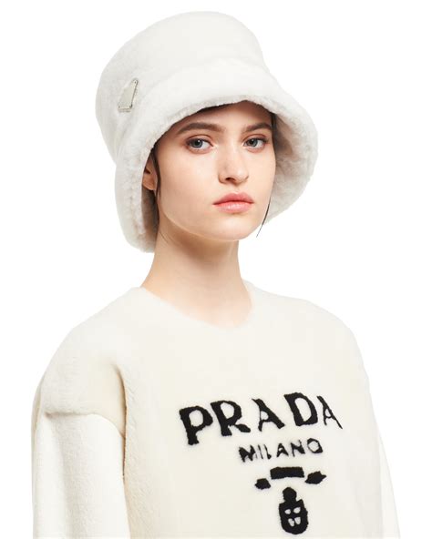 prada white baseball cap|xxl Prada bucket hat.